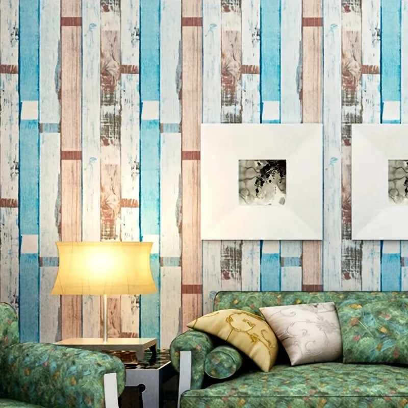 Wood Grain Self Adhesive Wallpaper Decorative Wall Stickers Waterproof Removable Wallpaper for Furniture Stove Cabinet Decor