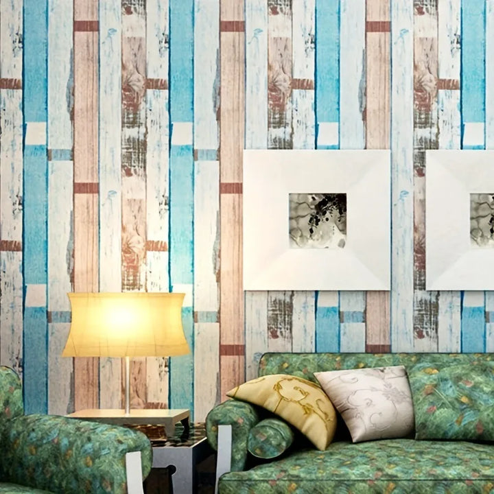 Wood Grain Self Adhesive Wallpaper Decorative Wall Stickers Waterproof Removable Wallpaper for Furniture Stove Cabinet Decor
