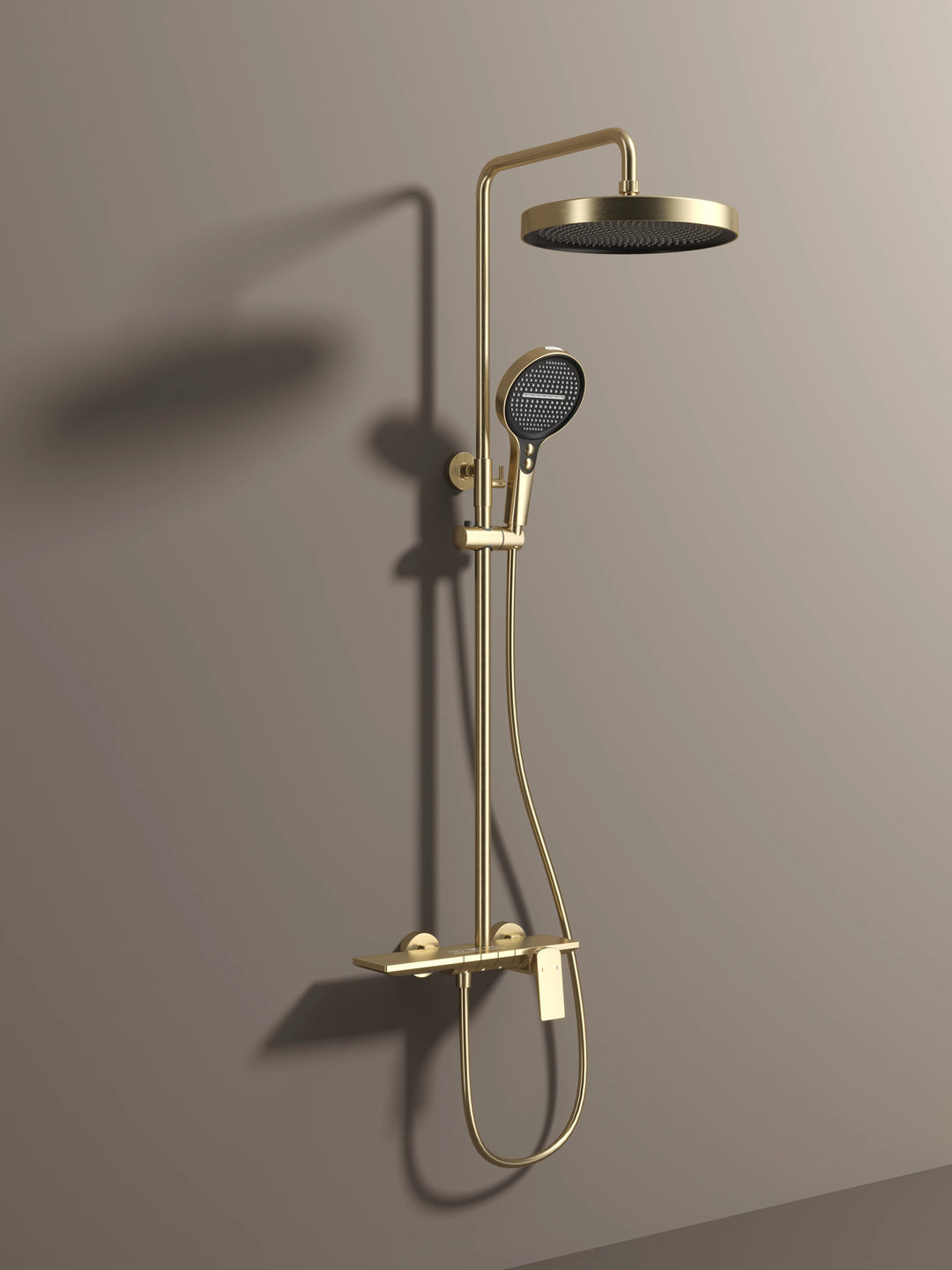 Rose Gold Shower Faucet Bathroom Hot Cold Mixer Bath Shower System Bathtub Wall Mount Round SPA Rainfall Luxury Set