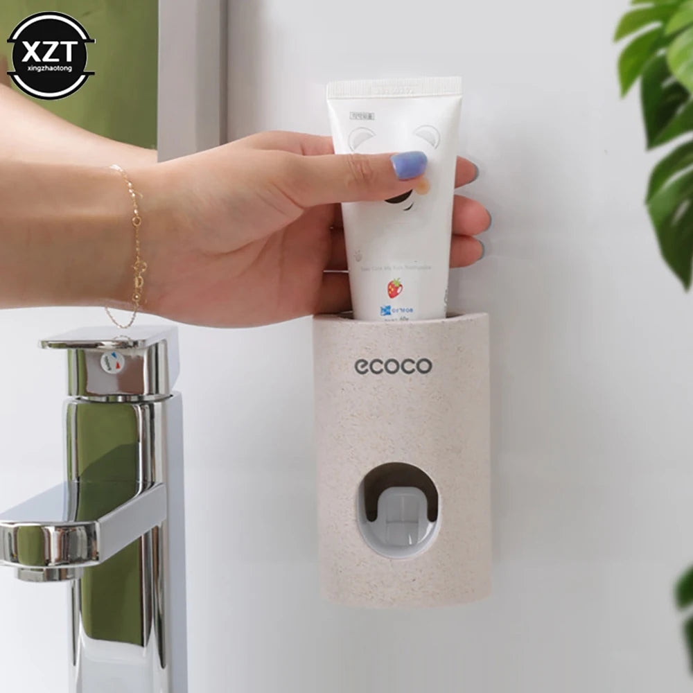 Wall Mount Automatic Toothpaste Dispenser Bathroom Accessories Set Toothpaste Squeezer Dispenser