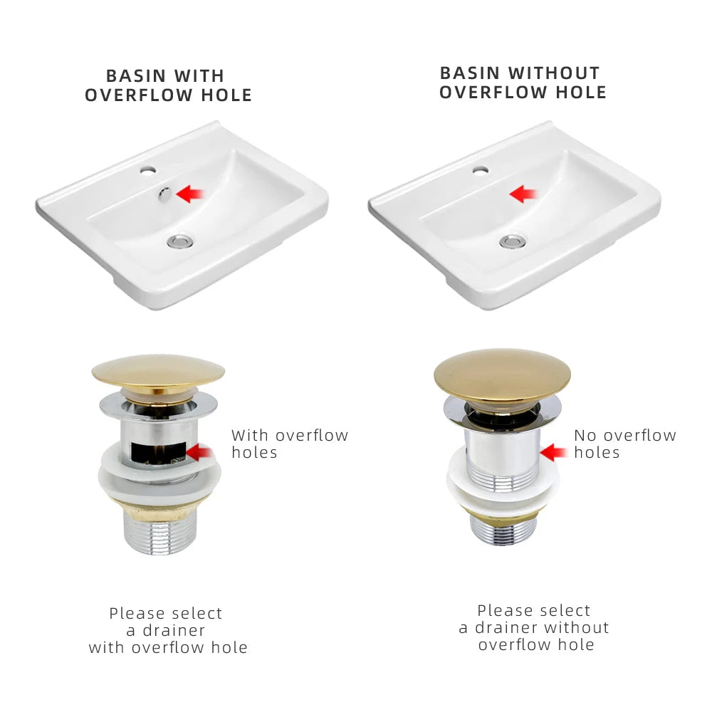 Bathroom Push Down Pop-Up Drain Sink Waste Stopper Valve Chrome Body with Color Lid Washbasin Water Head Deodorization Stopper