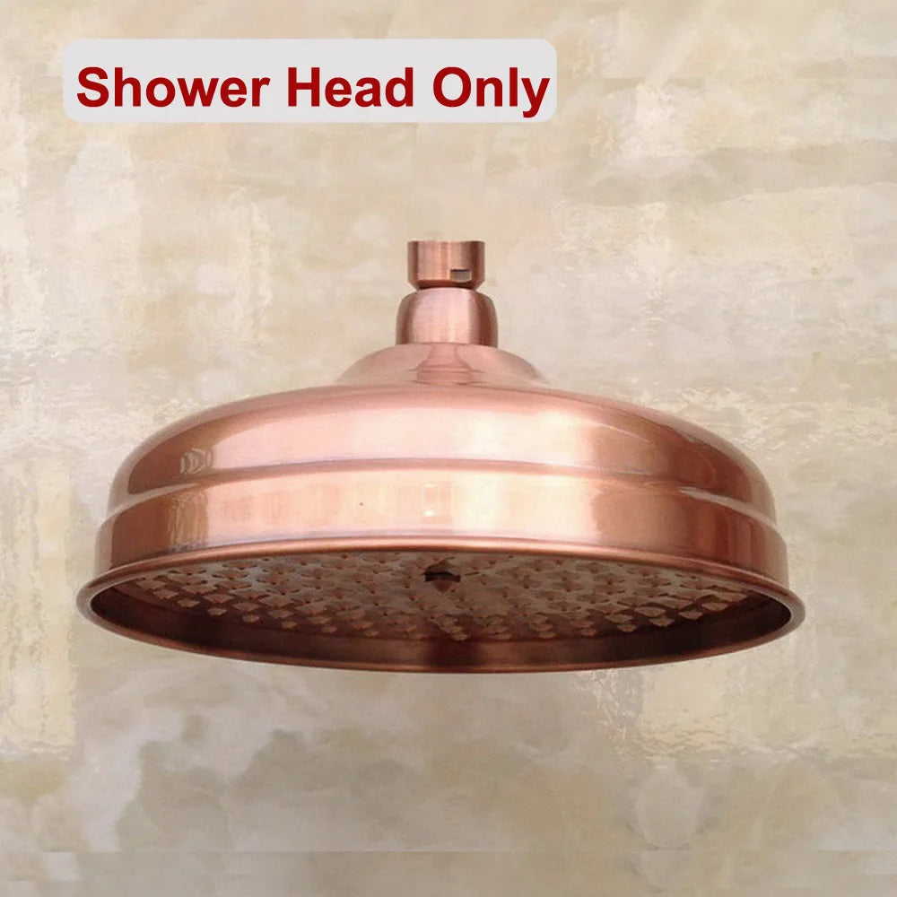 Bathroom Accessory /Antique Red Copper Bathroom 8" inch Round Rainfall Rain Shower Heads & Wall Mounted Shower Arm  Lzh374