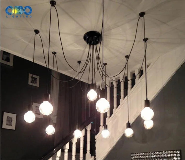 LOFT Office Retro Industrial Wind Chandelier Clothing Store Creative 6 First Sky Girl Scatter Chandelier