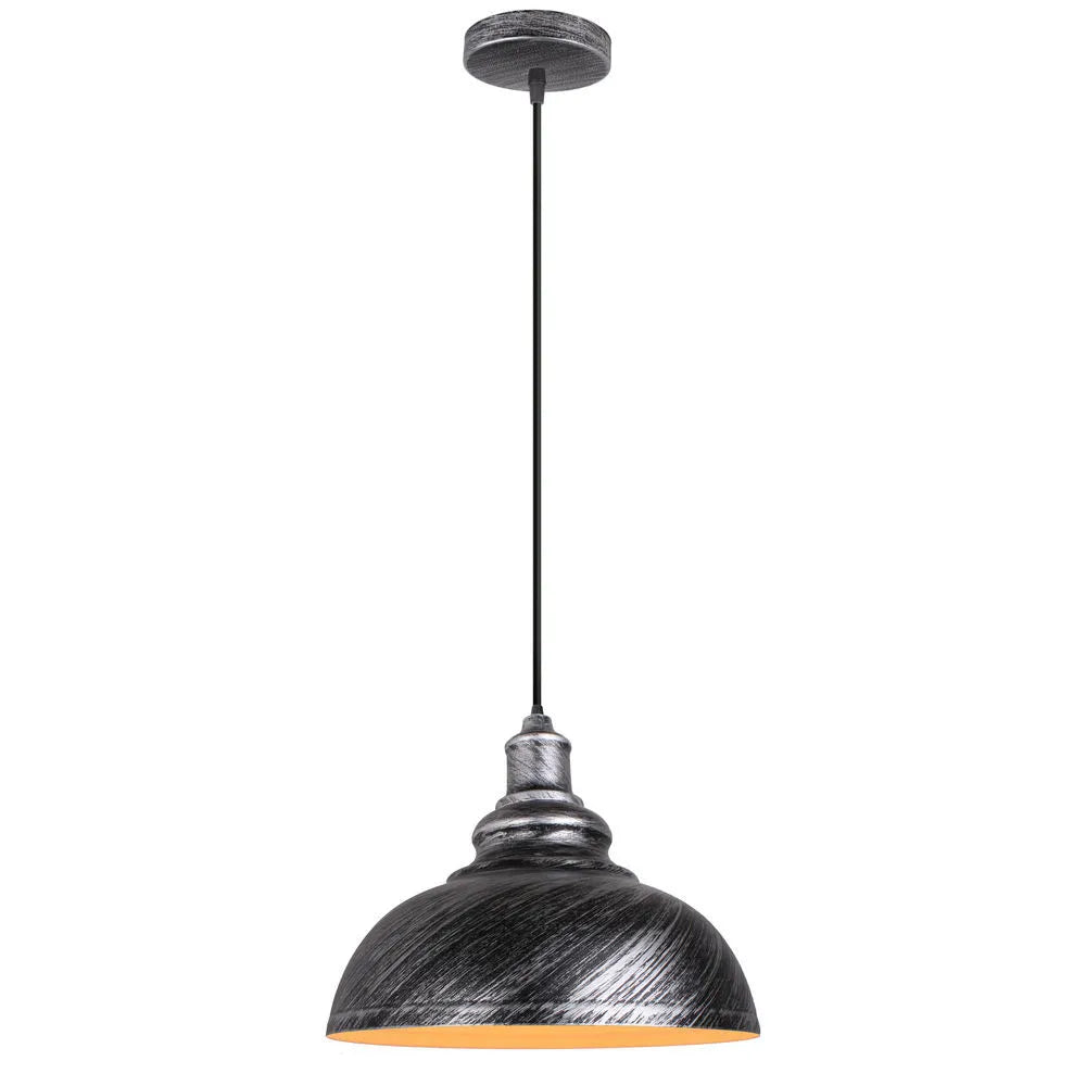 Vintage Bronze Black Metal Hanging Lamp Shade Edison Pendant Light Industrial Lamp