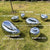 Stainless Steel Mirror Stone Table and Chairs Sculpture, Garden Park, Square Shop, Shopping Mall, Hotel, Art Ornaments