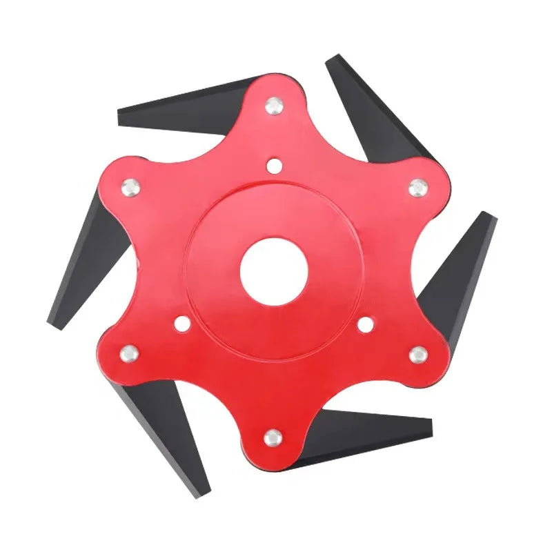 6-Blade Lawn Mower Cutter Head - Universal Multi-Purpose Brush Cutter Attachment for Grass & Weeds (Fits Most Trimmers)
