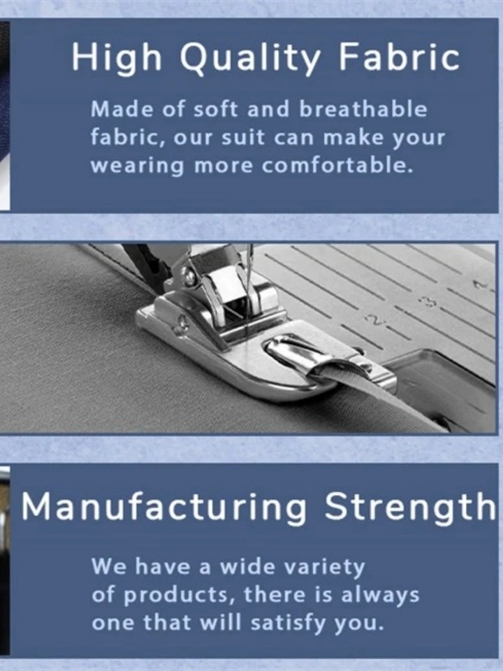 Classic Formal Men's Business Tuxedo 2 Pieces Blazer Pants Classy Blue Suit Set For Men Wedding Party Guest Outfit Customized