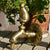 Vidric Outdoor Decorativ Garden Faucet Animal Shape Bibcock Green/Antique Brass Tap Washing Mop/Garden Watering Animal Faucet