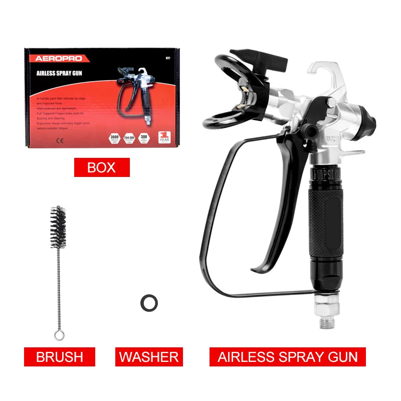 AEROPRO 821 Professional 3600PSI High Pressure Airless Paint Spray Gun Paint Sprayer With 517 Spray Tip For Spraying Machine