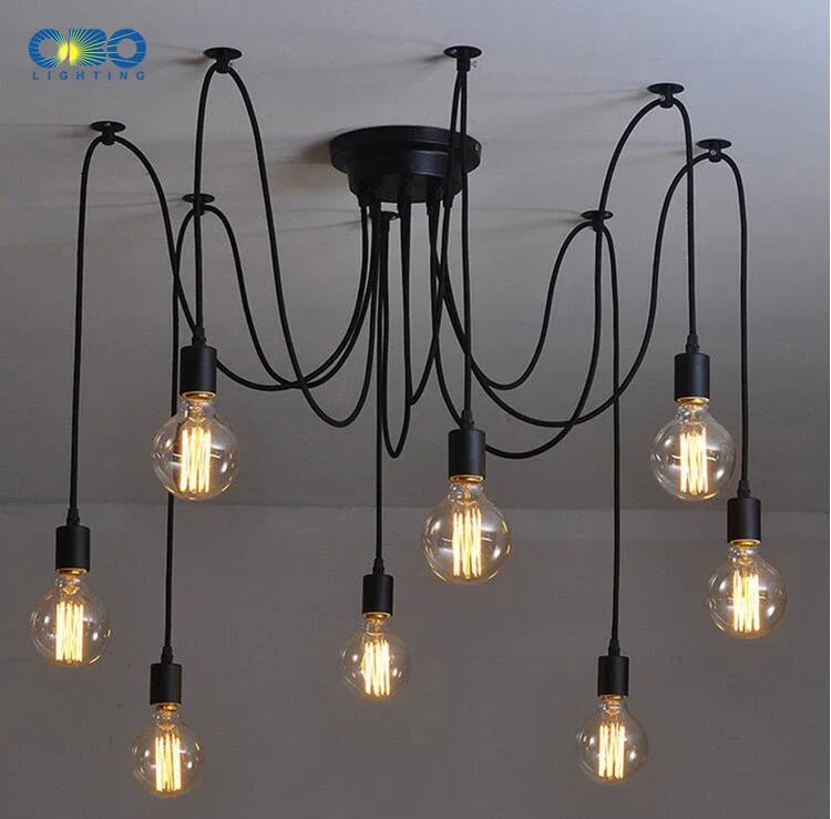 LOFT Office Retro Industrial Wind Chandelier Clothing Store Creative 6 First Sky Girl Scatter Chandelier
