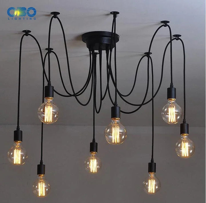 LOFT Office Retro Industrial Wind Chandelier Clothing Store Creative 6 First Sky Girl Scatter Chandelier