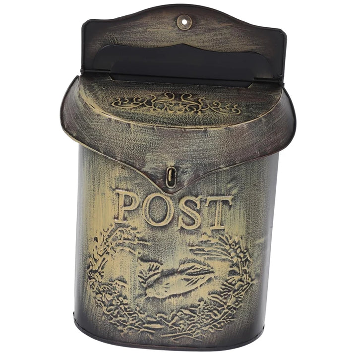 Vintage European Rural Pastoral Style Wall Mount Mailbox Farmhouse Post Creative Newspaper Letter Box Waterproof Garden Decor