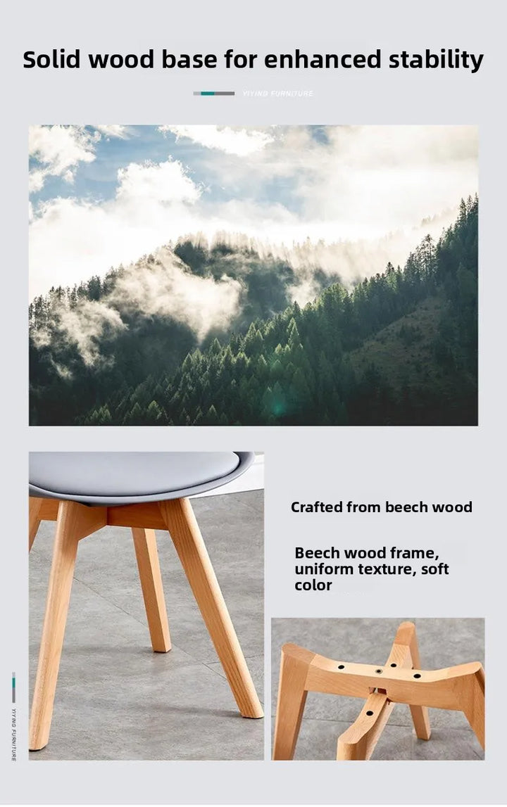 Comfortable Backless Dining Chair Office Chair Cafe Balcony Leisure Simple Home Use Tulip Chair Car Pulling Restaurant Chair