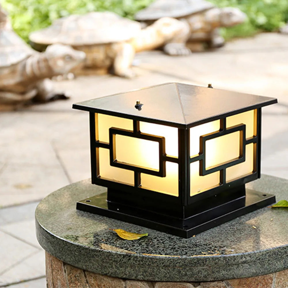 Outdoor Garden Pillar Lamp European Style Decor Courtyard Light Antique Waterproof Door Post Lamp Rainproof Fence Pillar Light