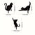 Charming Cat Family Garden Stakes – Decorative Cute Cat Silhouette,