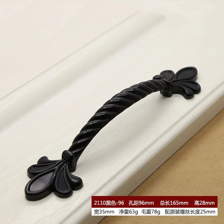 American Style Piano Black Hardware Cabinet Knob Handle European Style Garden Cabinet handle  Cabinet Knob Door Pull