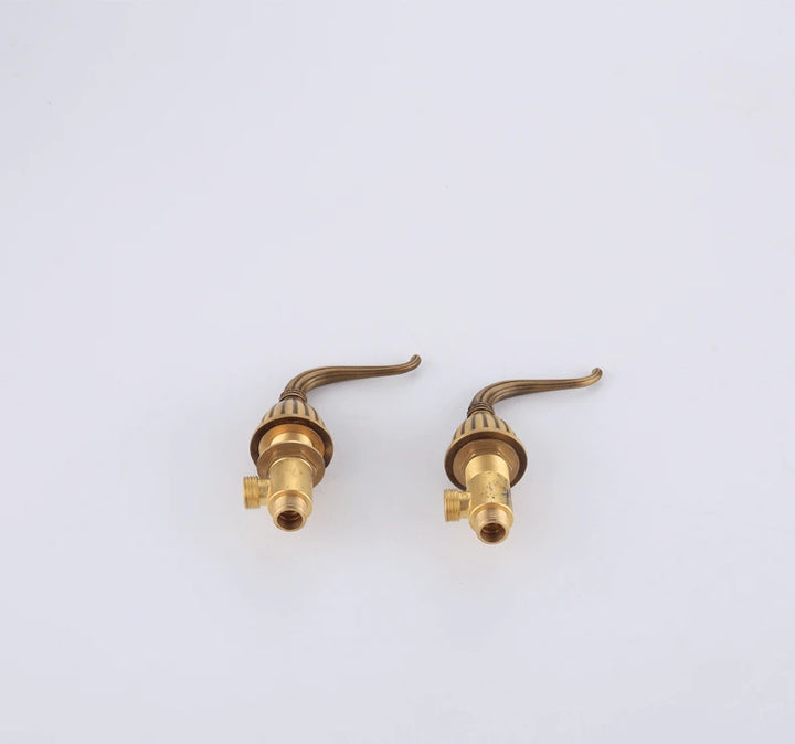 Antique Brass Basin Faucets Classic Bathroom Sink Faucet Double Cross Handle 3 Holes Bathbasin Counter Mixer Taps