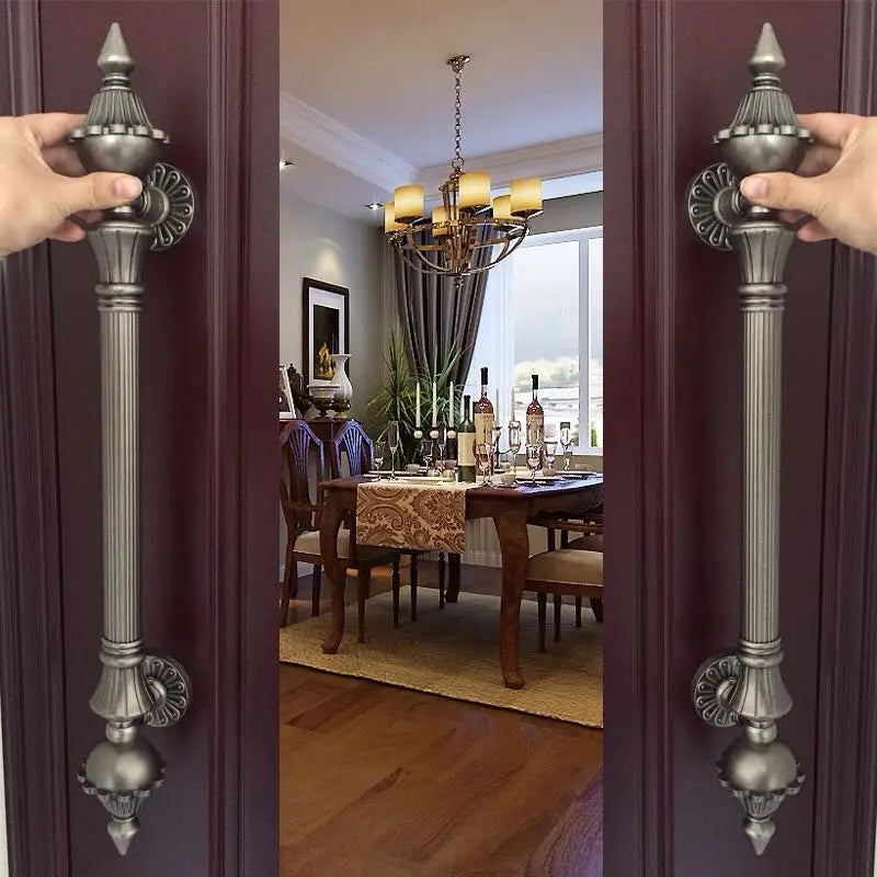 1pcs High Quality European Villa Hotel Entrance Gate Door Handle Glass KTV/hotel Wood Door Handles  Furniture Hardware .