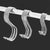 3/10pcs Stainless Steel S-Shape Hook Multi-function Kitchen Bedroom Railing S Hanger Clasp Holder Hooks Hanging Clothes Rack