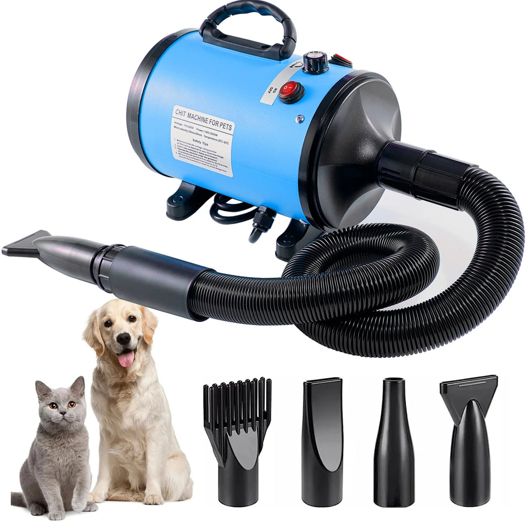 2800W Pet Grooming Dryer Adjustable Speed Temperature Control Dog Blow Dryer Quick drying high power Pet Cat Dog Bath Hair Dryer