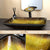 KEMAIDI Big Tempered Glass Basin Sink Washbasin Bathroom Vessel Sinks Counter Top Bowl Washroom Vessel Vanity Sink Faucet Set