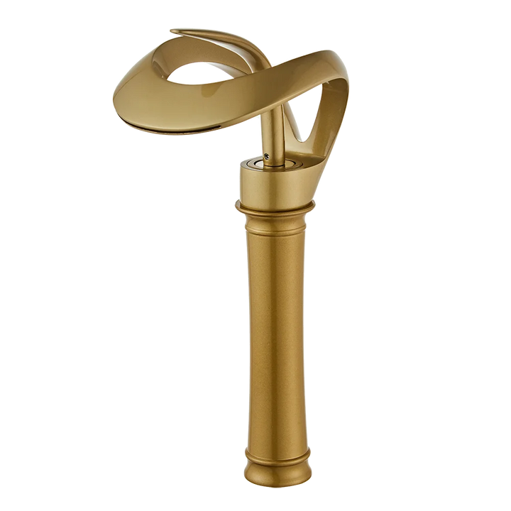 Golden/White Bathroom Basin Faucet Black Bathroom Faucet Brass Creative Grey Sink Mixer Tap Hot & Cold Waterfall Basin Faucet