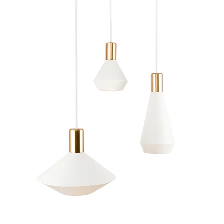 SANDYHA Black White Pendant Lights Lustres Para Sala De Jantar Lamp for Bedroom Lampe Chevet Hanglamp Salon Plafond Chandeliers