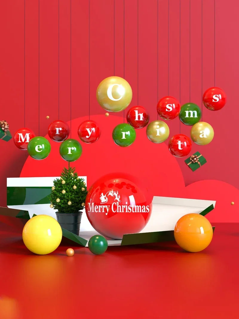 1-3Pcs 304 Stainless Steel Red Hollow Ball Mirror Metal Ball