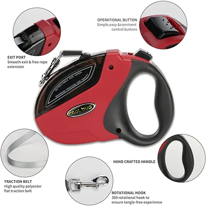 Luxury Retractable Dog Leash for Medium Dogs Puppy Chihuahua French Bulldog Pet Leashes Automatic Extending Leads