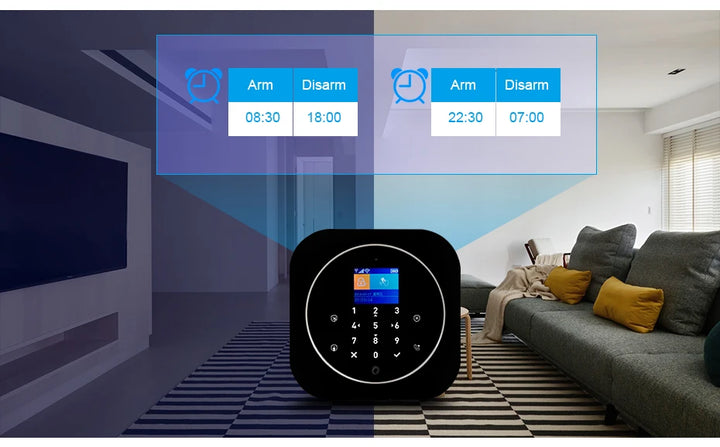 KERUI Tuya Smart Home Alarm System Kit G12 WiFi 2G GSM Home Security System with Door / Motion Sensor Smart Life Remote Control