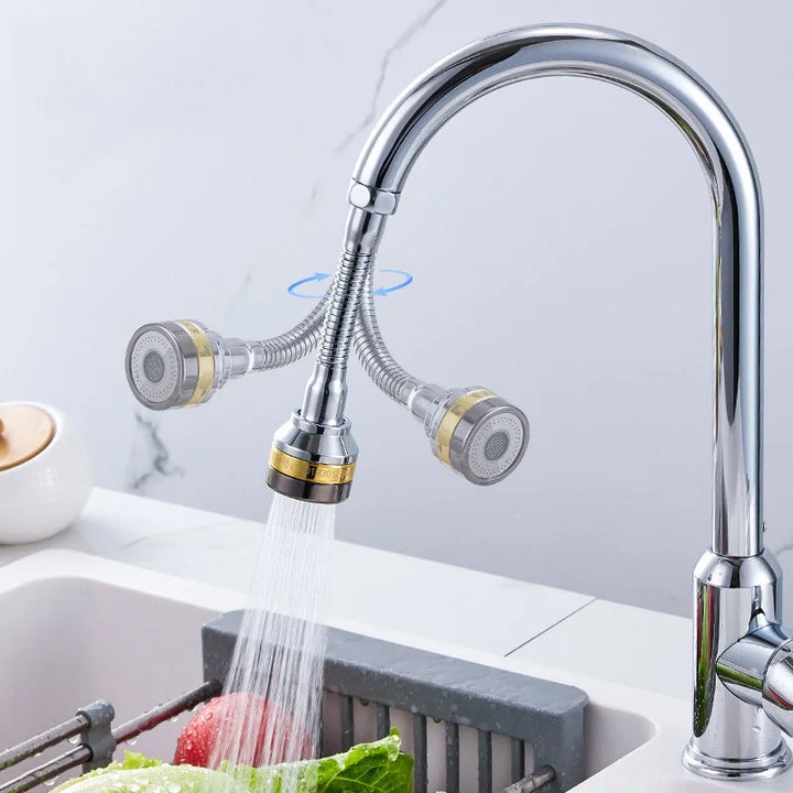Faucet Splash-proof Gold Edge Half-copper Universal Extension Tube Kitchen Extension Shower Bubbler Booster Water Nozzle
