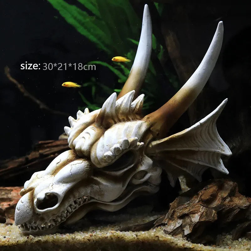 Fossil Statue of Erathia Dragon Elder Skull Fossil Statue for Medieval Dragon Age Fans Game of Thrones Dungeon and Dragon lovers