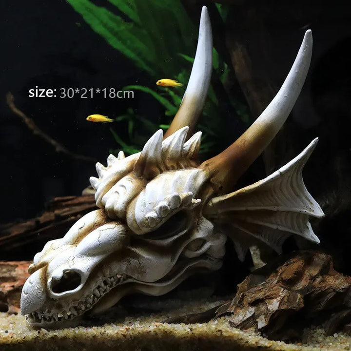 Fossil Statue of Erathia Dragon Elder Skull Fossil Statue for Medieval Dragon Age Fans Game of Thrones Dungeon and Dragon lovers