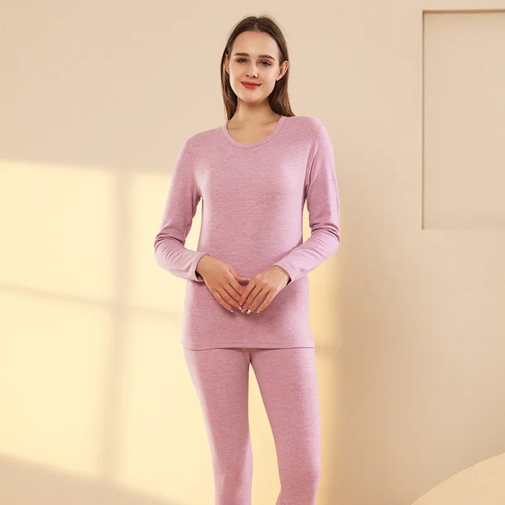 Autumn Winter New Men's Cashmere Silk Soft Comfortable Warm Underwear with Thickened Plush Set for Men Women Thermal Clothing
