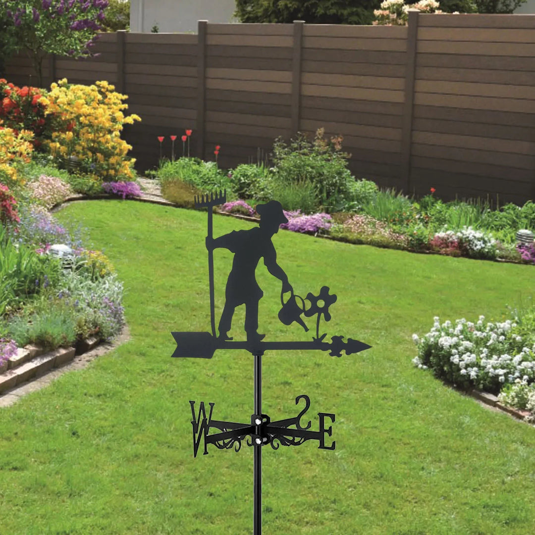Weathervane, Metal Outdoor Garden Ironwork, Roof Courtyard Garden Decoration, Creative Furniture Chicken, Witch, Housewares New