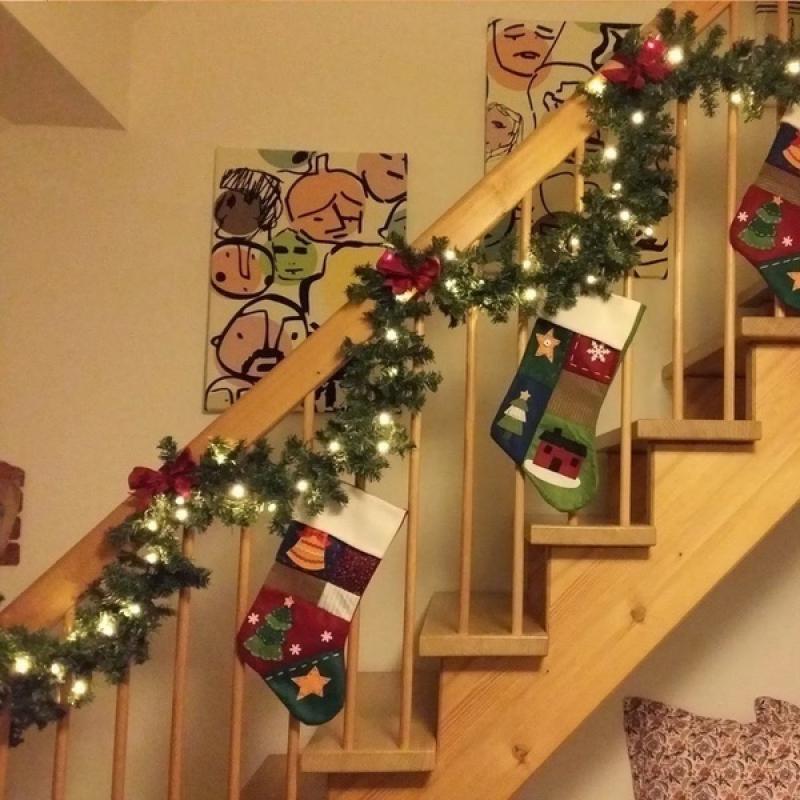 2.7M Luxury Christmas Decorations Garland Decoration Rattan with Lights