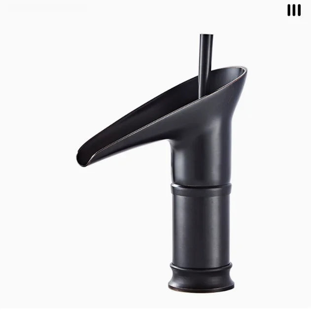 Antique copper washbasin, wine cup faucet, bathroom cabinet, ceramic countertop basin, waterfall cold and hot water faucet