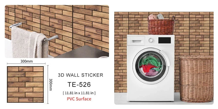10/20PCS Imitation Brick Tile cobblestone Wall Stickers Water and Oil Proof for Kitchen Restaurant Tea room Relaxation area etc.