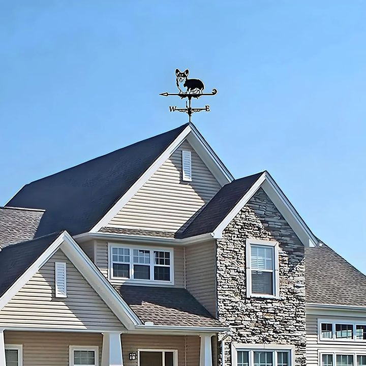 Weather Vane Metal Weathervanes Wind Direction Indicators, Metal Wind Vanes Signs for Roof Mount, Farmhouse Courtyard Decoration