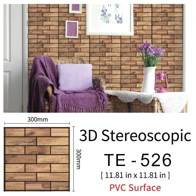 10/20PCS Imitation Brick Tile cobblestone Wall Stickers Water and Oil Proof for Kitchen Restaurant Tea room Relaxation area etc.