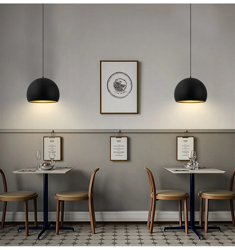 GEW Nordic Retro Industrial Black Ceiling Pendant Lamp E27 Restaurant Dining Table Bar Decorative Pendant Lighting Fixture