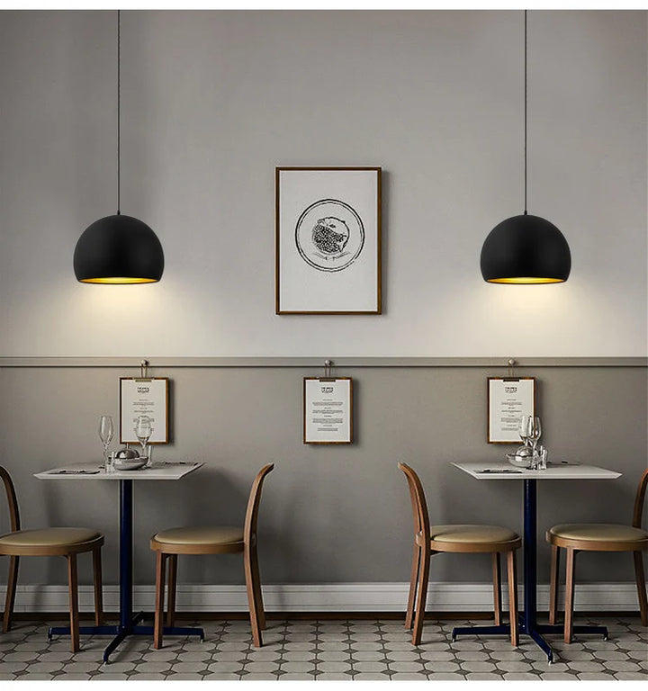 GEW Nordic Retro Industrial Black Ceiling Pendant Lamp E27 Restaurant Dining Table Bar Decorative Pendant Lighting Fixture