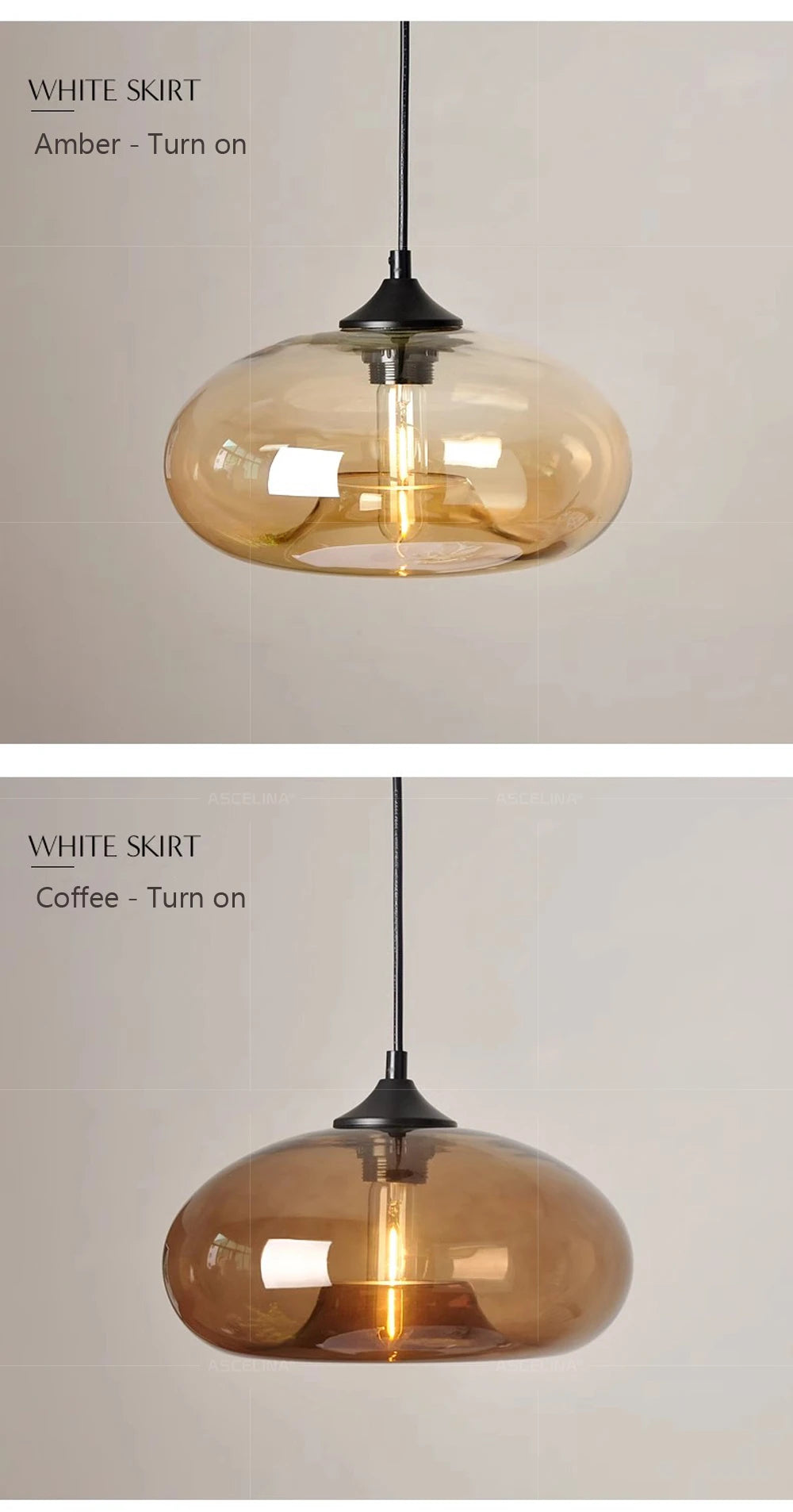 Modern Glass Colorful Pendant Lights Indoor Pendant Lamps