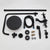 KEMAIDI Bathroom Black Shower Set Wall Mounted 8" Rainfall Shower Faucet 3-functions 2 Cross Handles Solid Brass Shower Fixtures