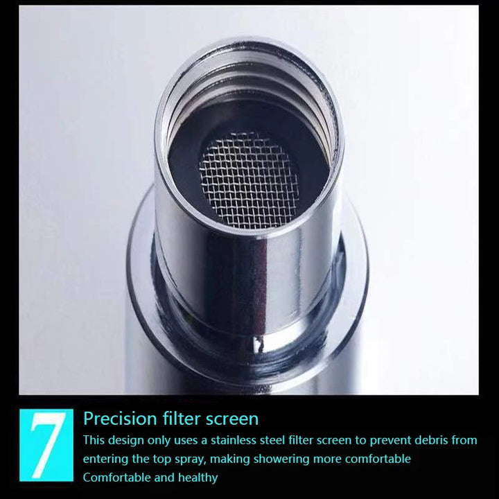 4/6/8/10/12 Inch Pressurized Rain Shower Head Stainless Steel Square Round Rain Shower Head Large Water Outlet Shower Head