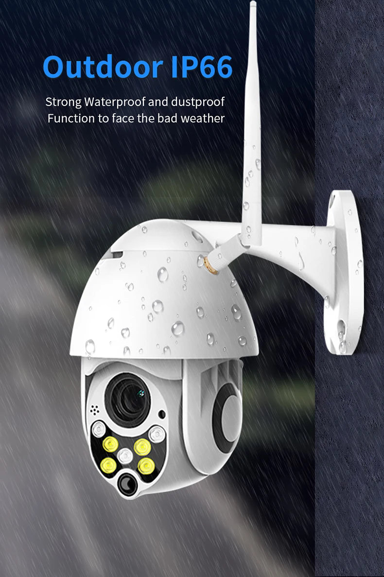 YCC365 Plus WIFI Camera Wireless Outdoor IP Security Protection Two Way Audio 1080P PTZ Tilt Speed Dome Surveillance CCTV Camera