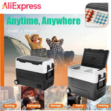 35L Small Car Fridge Portable Car Freezer Powerful Compressor Dual Zone Quickly Cooler  for Home Outdoors Camping Traveling Use