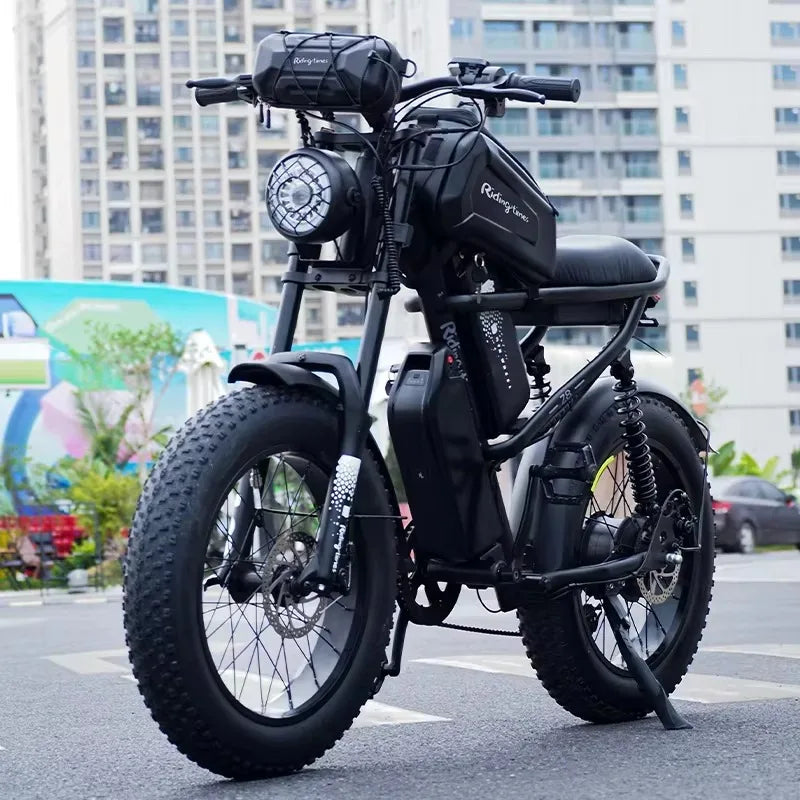 15.6Ah*2 Dual Battery Fat Tire Electric Bike Fat Tyre  E Bicycle Fat Bike Electric Dirt Bike 48V 1000W 2000w Brushless Motors