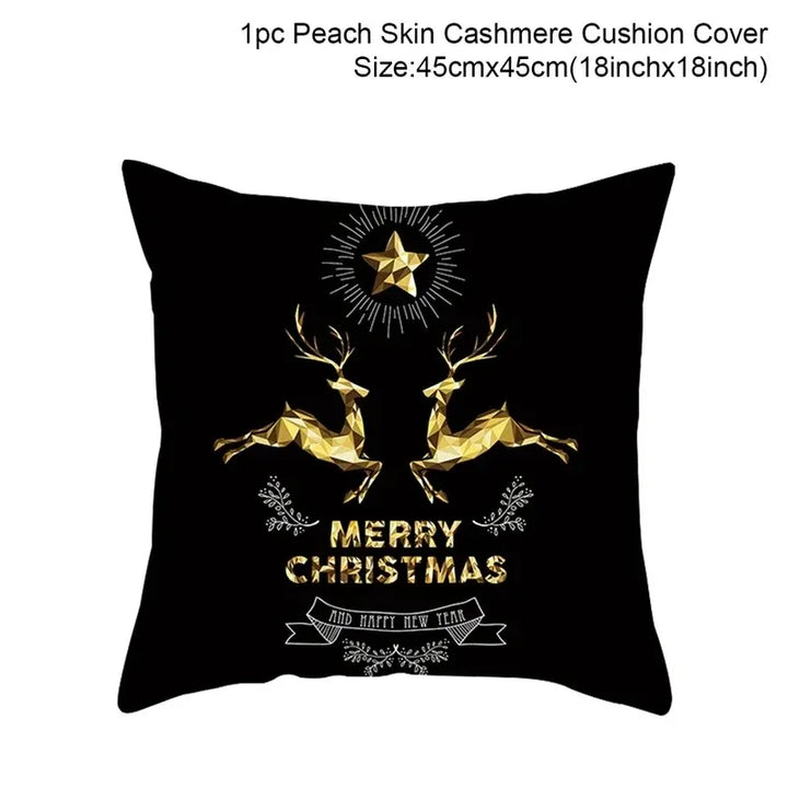 Christmas Themed Pillowcases Car Accessories Office Santa Claus Guest Sofa Home Pillowcases