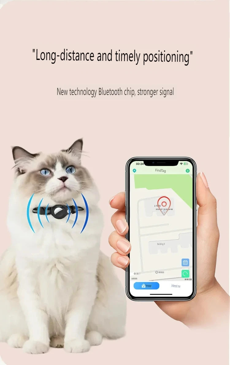 GPS Tracker for Dogs & Cats Worldwide Real-Time Tracking Collar Waterproof Anti-Lost Device , iOS/Android APP, Geo-Fence Alerts